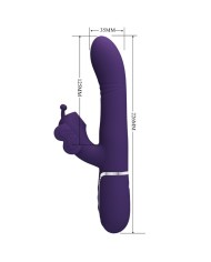 PRETTY LOVE - VIBRATEUR MULTIFONCTION LAPIN 4 EN 1 PAPILLON VIOLET