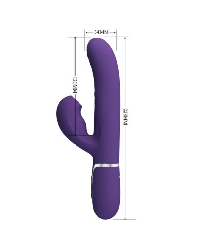 PRETTY LOVE - PERLITA VIBRATEUR G-SPOT 3 EN 1 MULTIFONCTION VIOLET