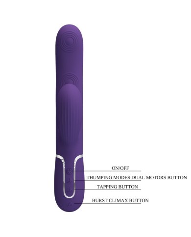 PRETTY LOVE - PERLITA VIBRATEUR G-SPOT 3 EN 1 MULTIFONCTION VIOLET