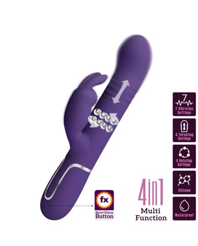 PRETTY LOVE - COALE VIBRATEUR RABBIT 4 EN 1 VIOLET
