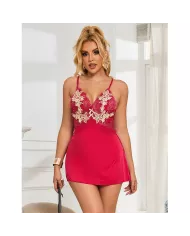 SUBBLIME - 954130 BABYDOLL À MOTIF FLORAL ROUGE L/XL