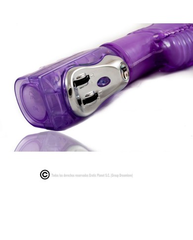 BAILE - ROTATEUR HAUT ET BAS LAPIN LILAS AVEC SUPERSTIMULATEUR