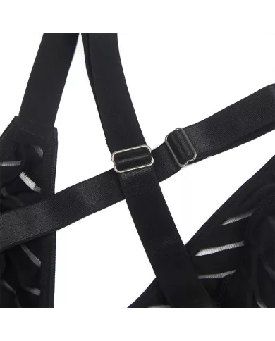 SUBBLIME - 954154 BODY AVEC PORTE-JARRETELLES NOIR L/XL