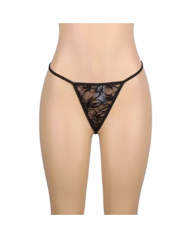 SUBBLIME - 954185 BABYDOLL EN DENTELLE À BRETELLES RÉGLABLES NOIRE S/M