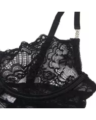 SUBBLIME - 954185 BABYDOLL EN DENTELLE À BRETELLES RÉGLABLES NOIRE S/M SUBBLIME - 954185 BABYDOLL EN DENTELLE À BRETELLES RÉGLABLES NOIRE S/M