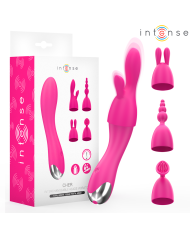 INTENSE - VIBRATEUR CHER AVEC 20 MODES DE MOUVEMENTS ET EMBOUTS INTERCHANGEABLES