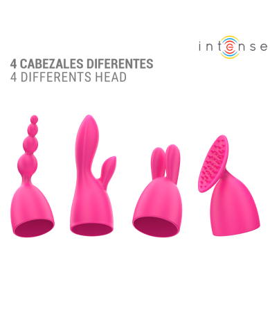 INTENSE - VIBRATEUR CHER AVEC 20 MODES DE MOUVEMENTS ET EMBOUTS INTERCHANGEABLES