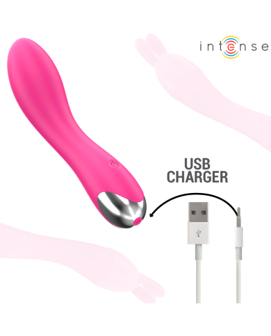 INTENSE - VIBRATEUR CHER AVEC 20 MODES DE MOUVEMENTS ET EMBOUTS INTERCHANGEABLES