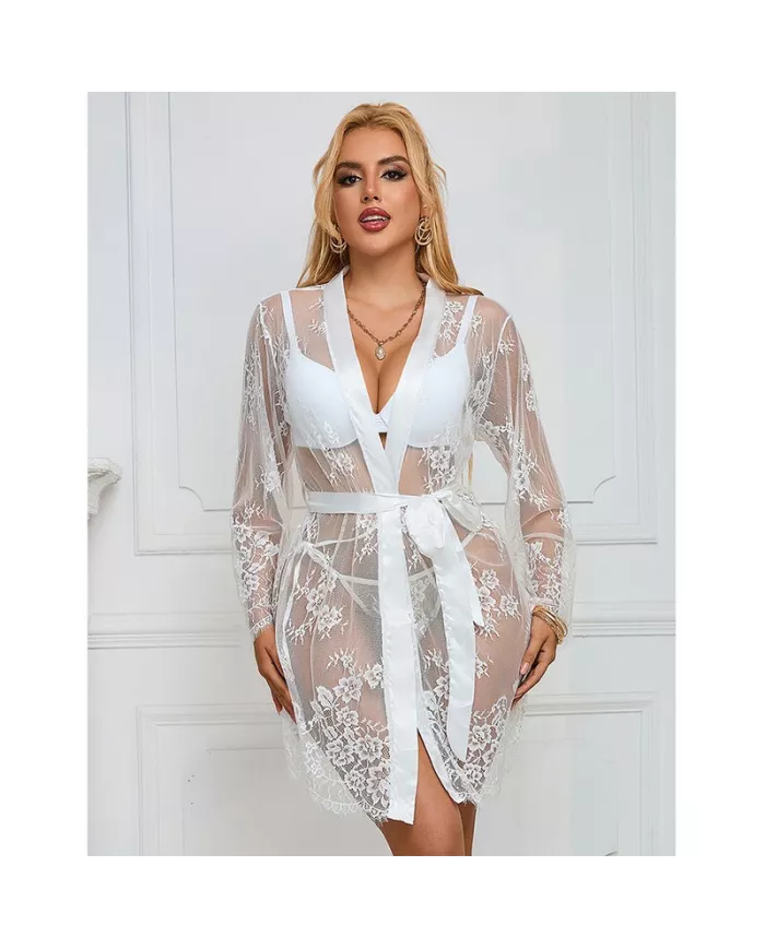 SUBBLIME - 954376 CHEMISE DE NUIT À MANCHES LONGUES À MOTIF FLORAL BLANC L/XL SUBBLIME - 954376 CHEMISE DE NUIT À MANCHES LONGUES À MOTIF FLORAL BLANC L/XL