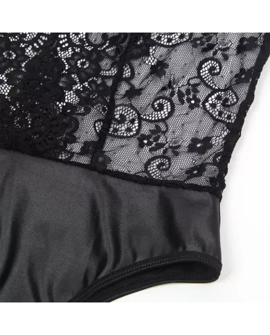 SUBBLIME - 954383 BODY SEXY AVEC PORTE-JARRETELLES NOIR S/M