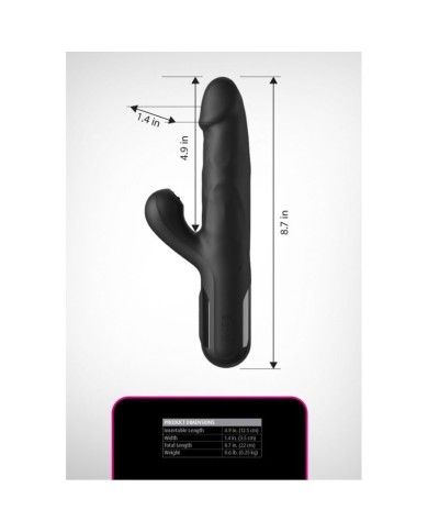 FETISH FANTASY SERIES - VIBRATEUR LAPIN EN SILICONE SONIX NOIR