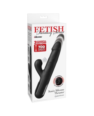 FETISH FANTASY SERIES - VIBRATEUR LAPIN EN SILICONE SONIX NOIR