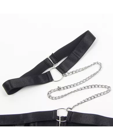 SUBBLIME - 954390 BODY SEXY AVEC PORTE-JARRETELLES NOIR L/XL