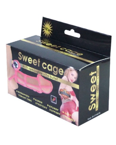 BAILE - COUVERTURE ET ANNEAU EN SILICONE SWEET 10 RYTHMES POUR LE PÉNIS ROSE