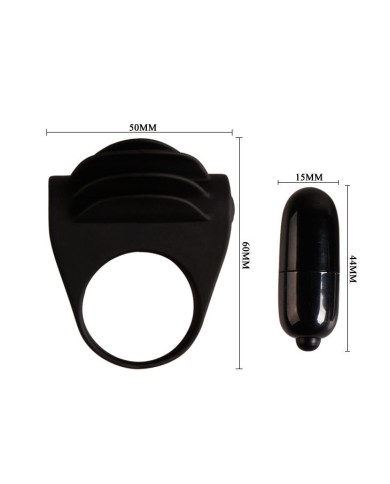 PRETTY LOVE - ANNEAU VIBRATEUR NOIR CHESTER