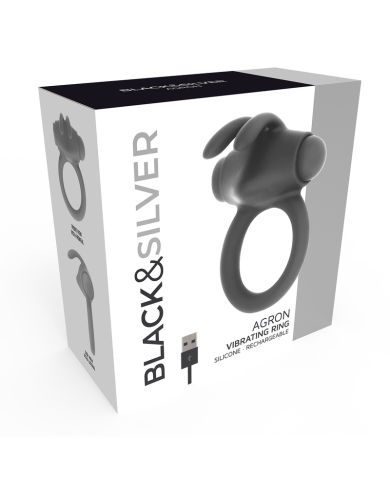 BLACK&SILVER- BAGUE AGRON 2.O