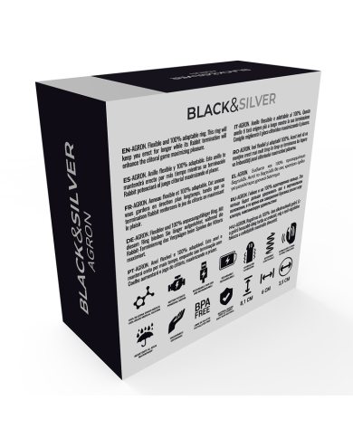 BLACK&SILVER- BAGUE AGRON 2.O