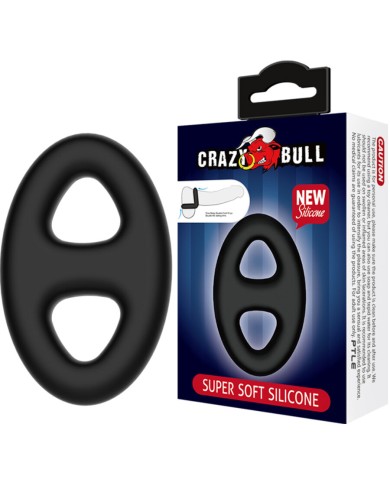 CRAZY BULL - BAGUE EN SILICONE DOUBLE OVALE