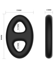 CRAZY BULL - BAGUE EN SILICONE DOUBLE OVALE