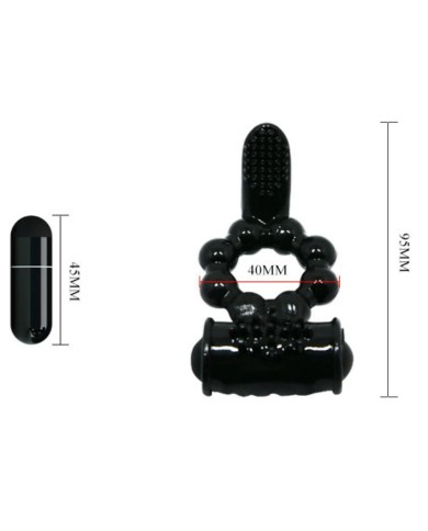 BAILE - ANNEAU SWEET RING AVEC DOUBLE STIMULATEUR