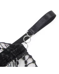 SUBBLIME - 955229 BODY TRANSPARENT AVEC DENTELLE CREUSE NOIR L/XL