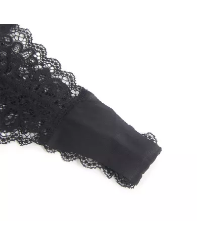 SUBBLIME - 955458 BODY FERMETURE ÉCLAIR EN CUIR NOIR S/M