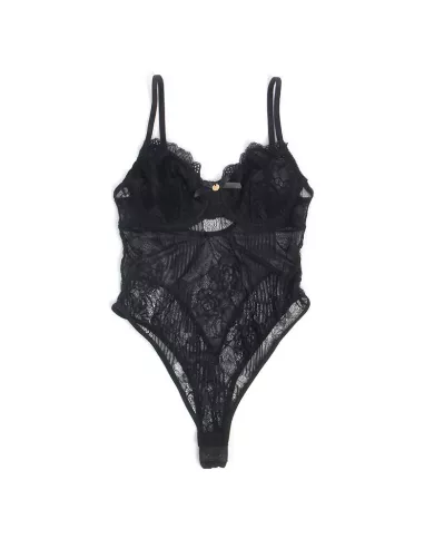 SUBBLIME - 955618 BODY EN DENTELLE AVEC FERMETURE EN BAS NOIR S/M