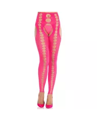 LEG AVENUE - BAS OPAQUES SANS BRETELLES ET SANS COUTURE ROSE FLUO