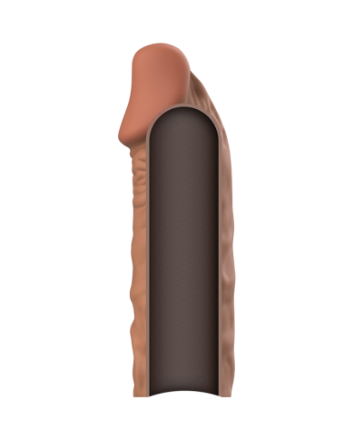 VIRILXL - EXTENSION DE PÉNIS MARRON EN SILICONE LIQUIDE V5
