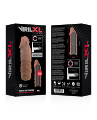 VIRILXL - EXTENSION DE PÉNIS MARRON EN SILICONE LIQUIDE V5