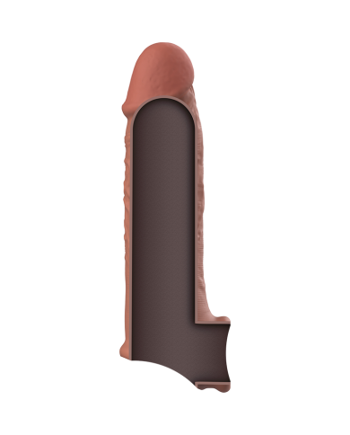 VIRILXL - EXTENSION DE PÉNIS MARRON EN SILICONE LIQUIDE V9