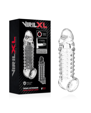 VIRILXL - EXTENSION DE PÉNIS ET GAINE V11 TRANSPARENTE