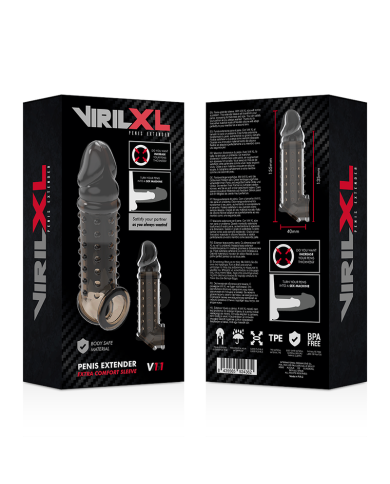 VIRILXL - EXTENSION ET GAINE DE PÉNIS V11 NOIR