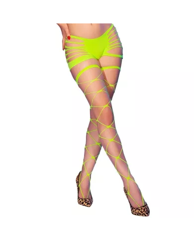 CHILIROSE - CR 4867 COLLANTS RÉSEILLE VERT FLUO AVEC TROUS CHILIROSE - CR 4867 COLLANTS RÉSEILLE VERT FLUO AVEC TROUS