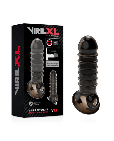 VIRILXL - EXTENSION ET GAINE DE PÉNIS V15 NOIRE