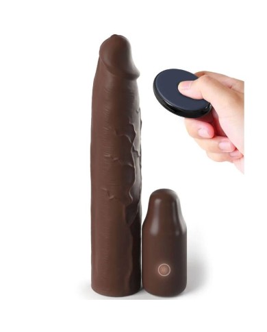 FANTASY X- TENSIONS - POCHETTE PIPEDREAMS 22,86 CM + PLUG 7,62 CM TELECOMMANDE MARRON
