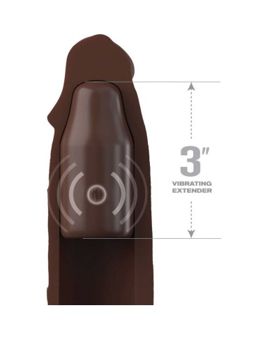 FANTASY X- TENSIONS - POCHETTE PIPEDREAMS 22,86 CM + PLUG 7,62 CM TELECOMMANDE MARRON