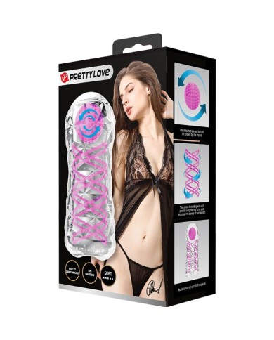 PRETTY LOVE - MASTURBATEUR MASCULIN FANTASY AVEC SPIRALE INTERNE ET BALLES TRANSPARENTES