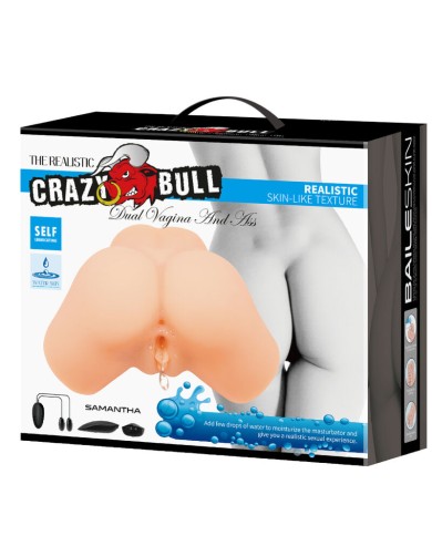 CRAZY BULL - VIBRATEUR VAGIN ET ANUS RÉALISTE SAMANTHA