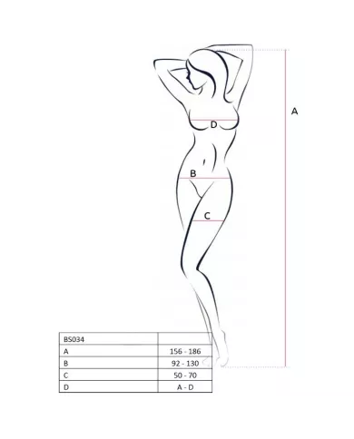 PASSION - FEMME BS034 BODYSTOCKING BLANC TAILLE UNIQUE