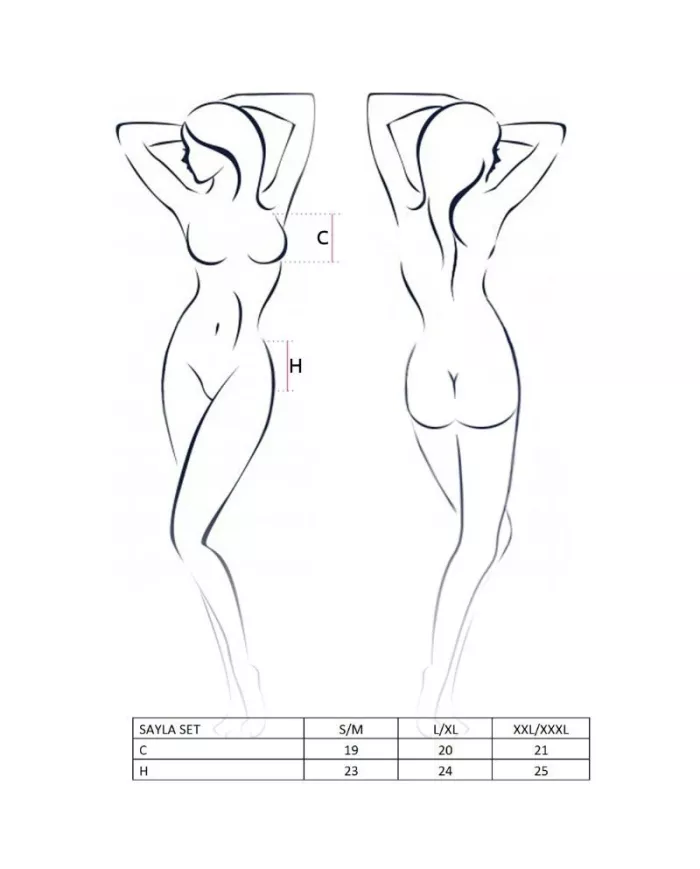 PASSION - ENSEMBLE FEMME SAYLA NOIR TAILLE S/M