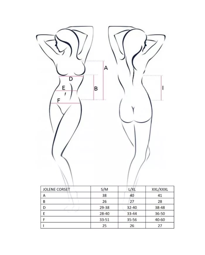 PASSION - FEMME JOLENE CORSET NOIR TAILLE S/M PASSION - FEMME JOLENE CORSET NOIR TAILLE S/M