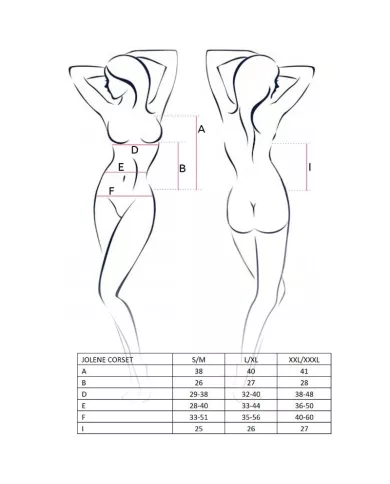 PASSION - FEMME JOLENE CORSET NOIR TAILLE L/XL PASSION - FEMME JOLENE CORSET NOIR TAILLE L/XL