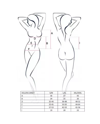 PASSION - FEMME HELLEN CORSET NOIR TAILLE S/M PASSION - FEMME HELLEN CORSET NOIR TAILLE S/M