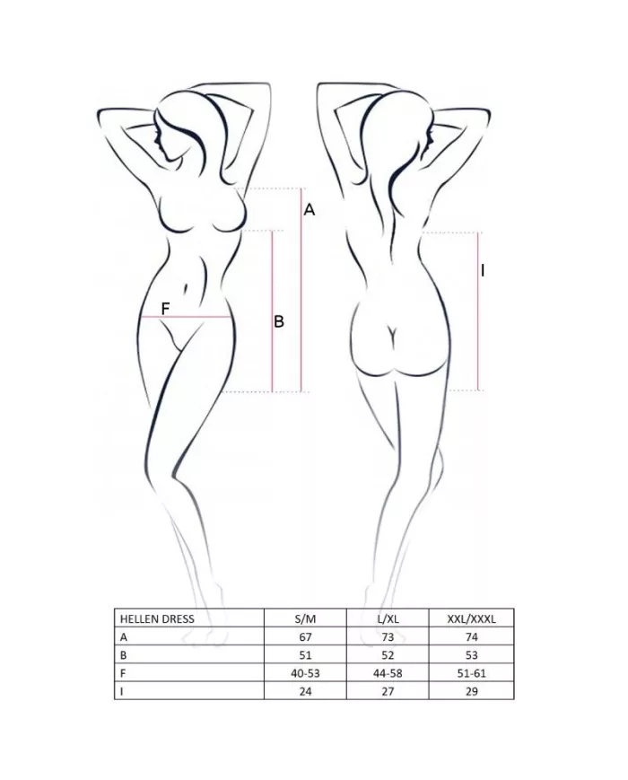 PASSION - FEMME HELLEN ROBE ET STRING TAILLE S/M PASSION - FEMME HELLEN ROBE ET STRING TAILLE S/M