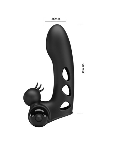 PRETTY LOVE - COUVERCLE DE DOIGT VIBRATEUR ORLANDO NOIR