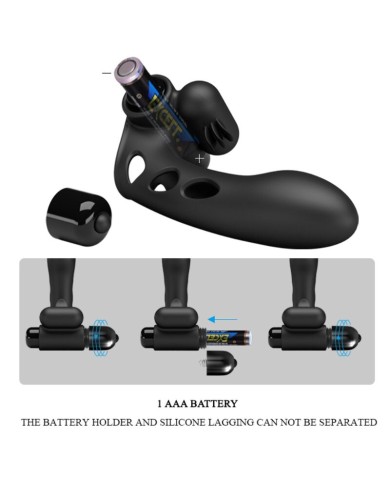 PRETTY LOVE - COUVERCLE DE DOIGT VIBRATEUR ORLANDO NOIR