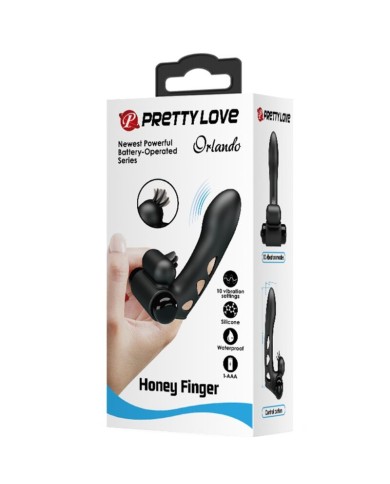 PRETTY LOVE - COUVERCLE DE DOIGT VIBRATEUR ORLANDO NOIR