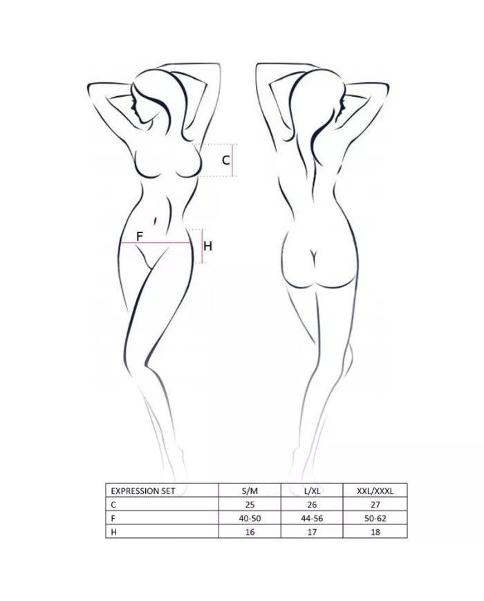 PASSION - ENSEMBLE EXPRESSION FEMME TAILLE L/XL FETISH