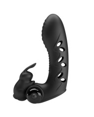 PRETTY LOVE - COUVERCLE DE DOIGT VIBRATEUR LAPIN NOIR VANCE